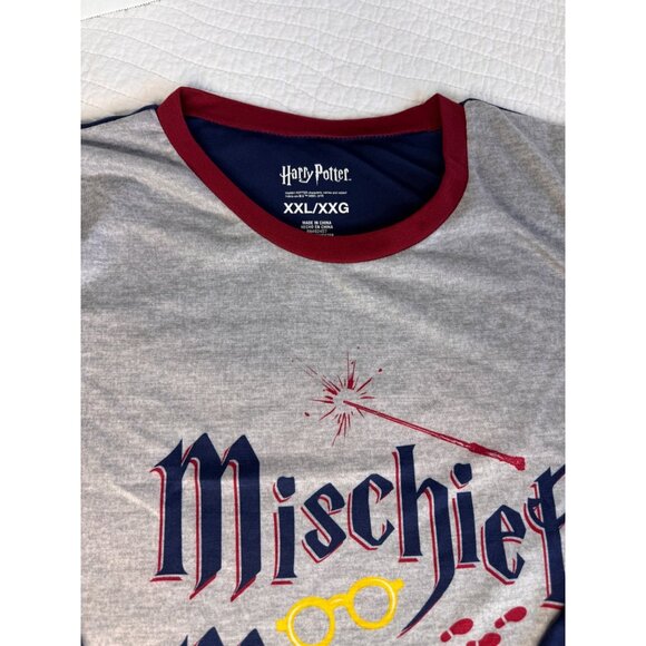 Harry Potter Mens Mischief Managed Pajama Set Long Sleeve Top&Pants SZ L-XXL? - Picture 2 of 8